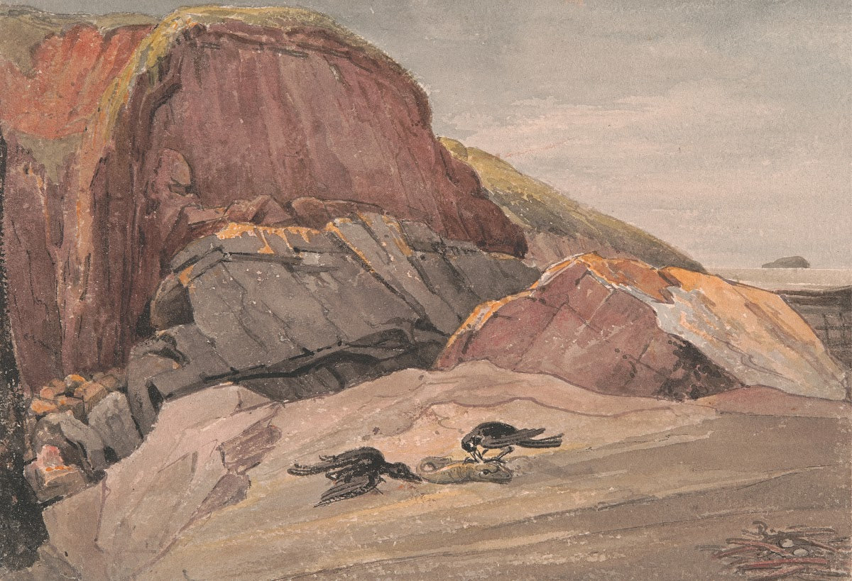 Near Weston Super Mare with Steep Holme Island 1816