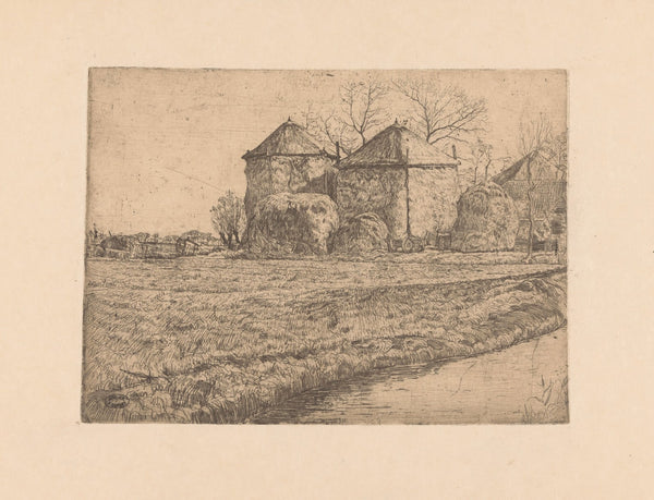 Boerderij met twee hooischuren 1895