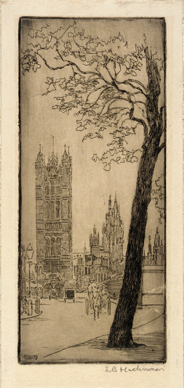 London Scene with Church