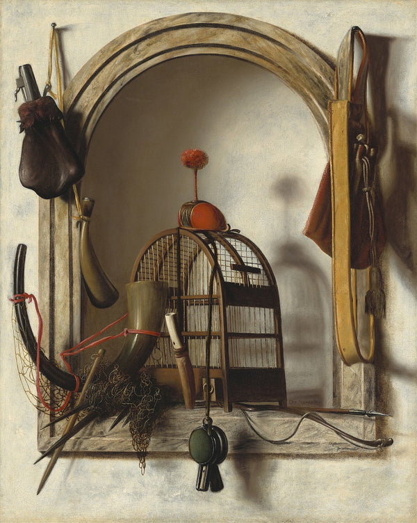 Niche with Falconry Gear probably 1660s