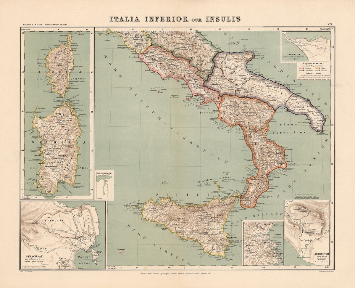 Italia inferior cum insulis 1914