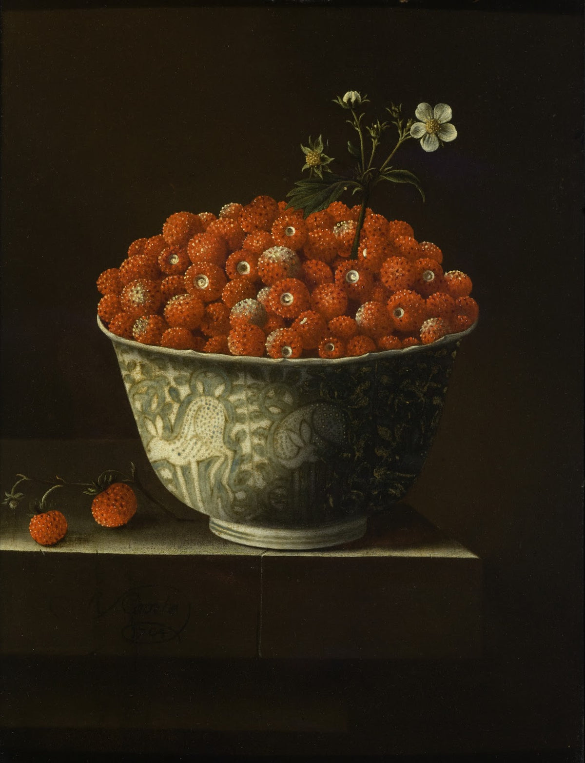 Wild Strawberries in a Wan Li Bowl 1704