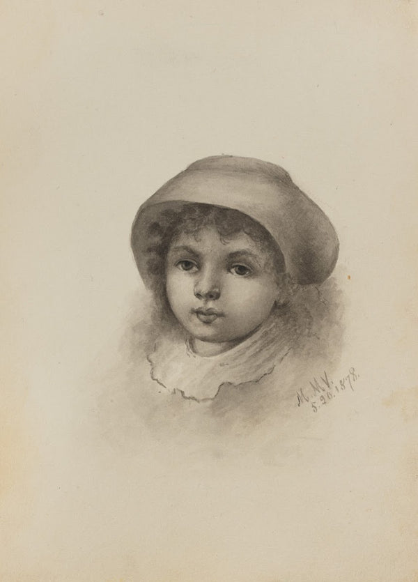 Head of a Child with Hat 1878