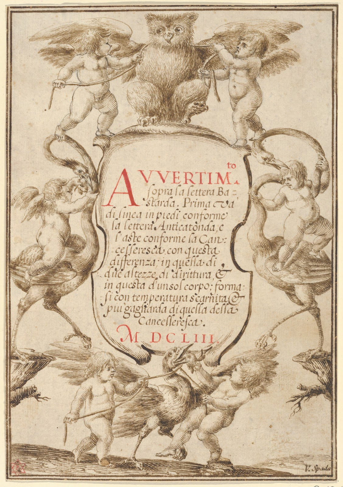 Frontispiece with Putti and Animals 1653