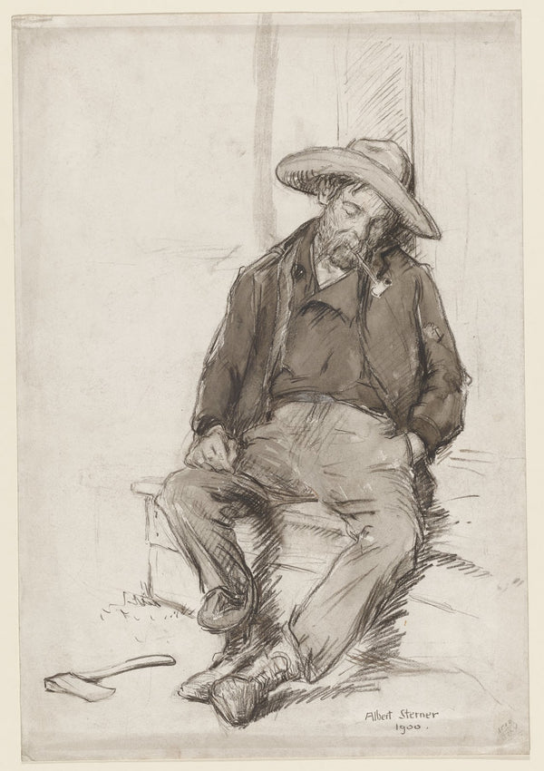 Sleeping Workman 1900