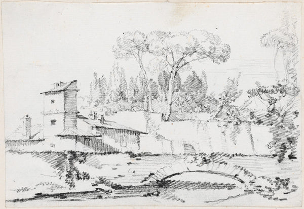 View of the Prato of the Villa Borghese 1744 1750