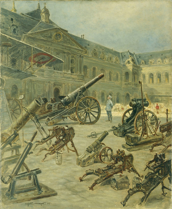 Trophées de guerre dans la cour des Invalides en 1917 917