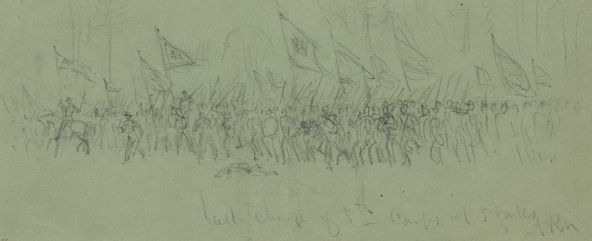 Last charge of 5th Corps at 5 Forks 1865
