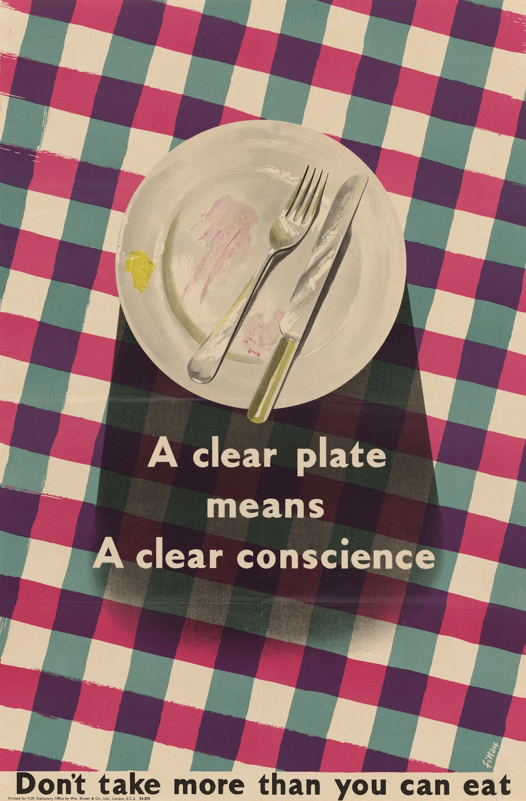 A Clear Plate Means a Clear Conscience  Dont Take More Than You Can Eat