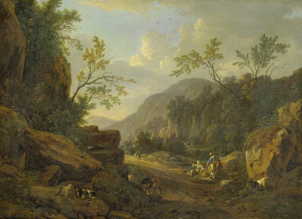 Rocky Landscape in the Evening Light ca 1660  1670