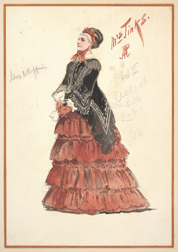 Costume Design for Mrs Jinks Act II 1901