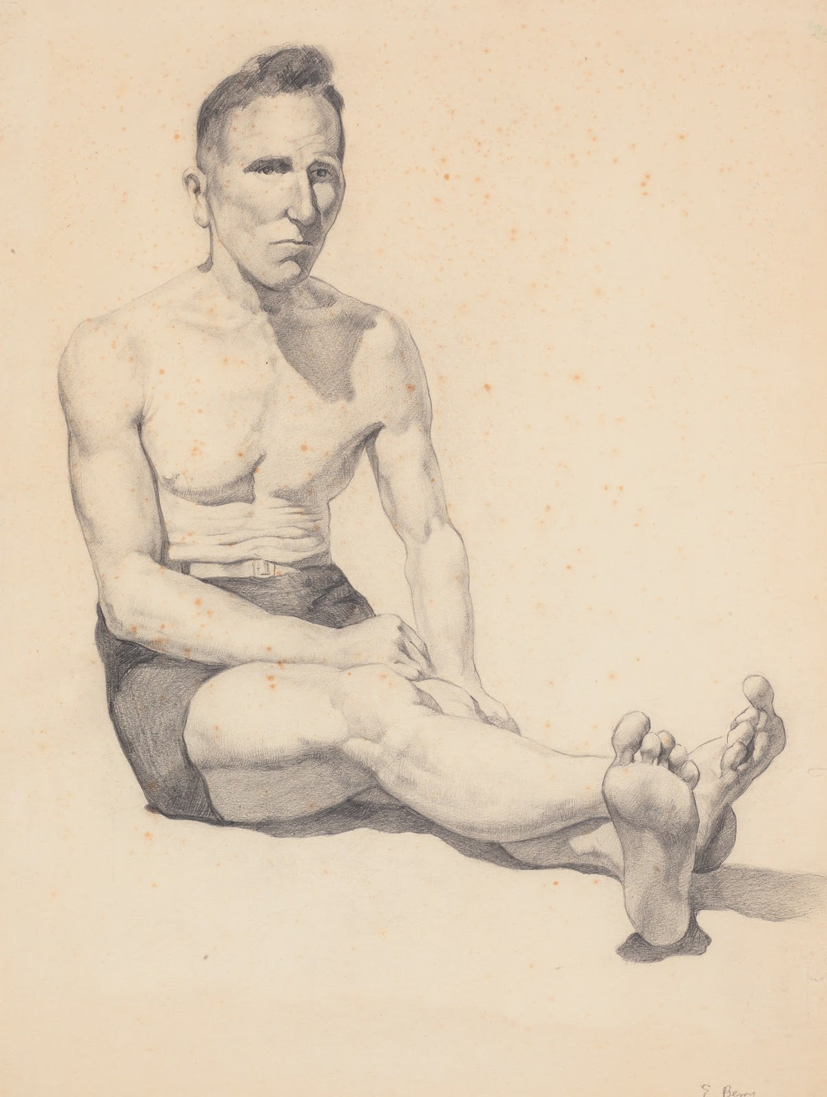 Untitled Man seated in bathing suit circa 1926 1939