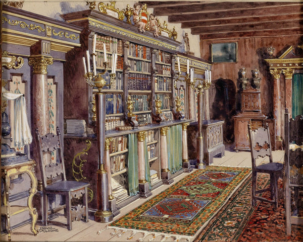 Interieur Burg Kreuzenstein Bibliothek