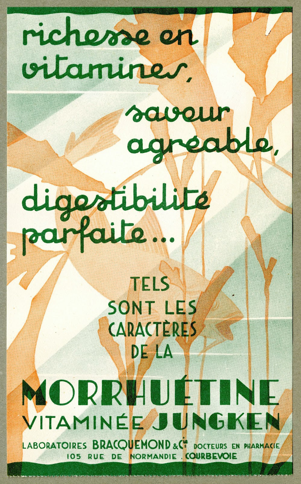 Morrhuétine 1910 1950