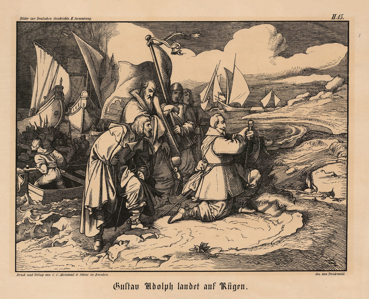 Gustav Adolph landet auf Rügen 19th century