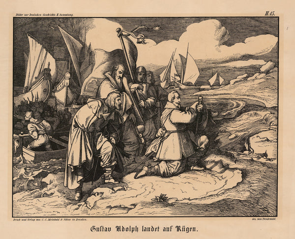 Gustav Adolph landet auf Rügen 19th century