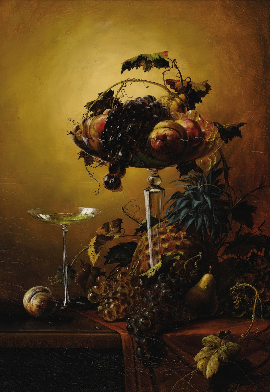 Fruit Still Life in Crystal Compote 1921