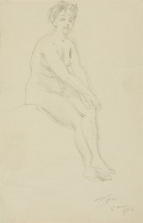 Seated Female Nude 1904