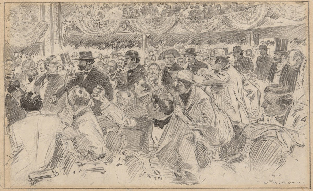 Election Convention for illustration in Centurymagazine early to mid 20thcentury