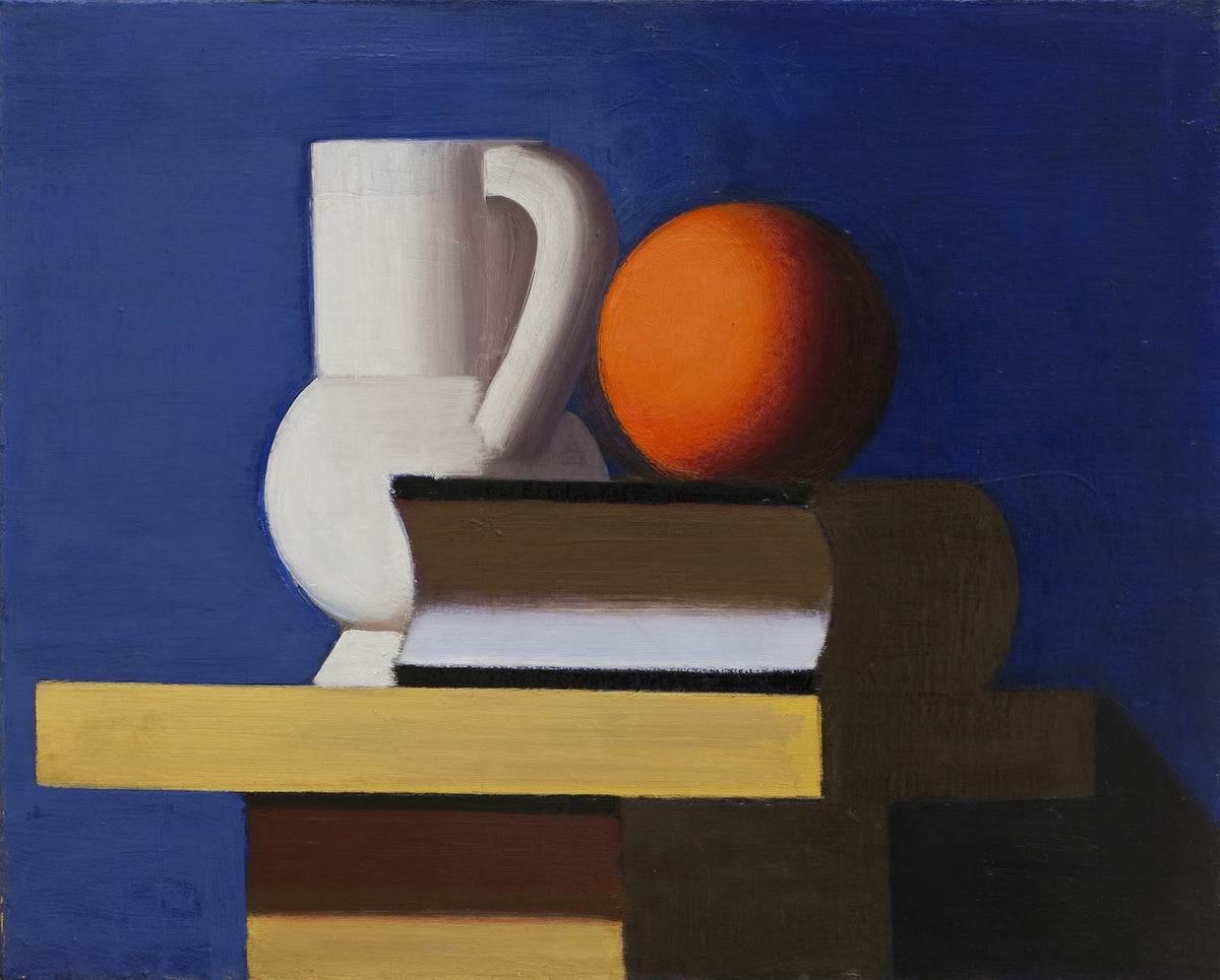 Still Life with White Jar Orange and Book 1932  1933