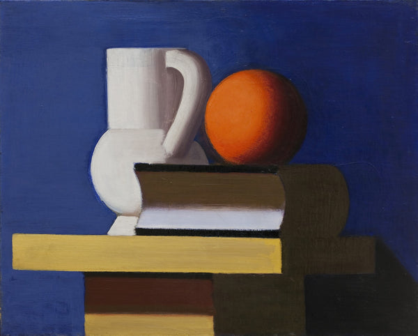 Still Life with White Jar Orange and Book 1932  1933