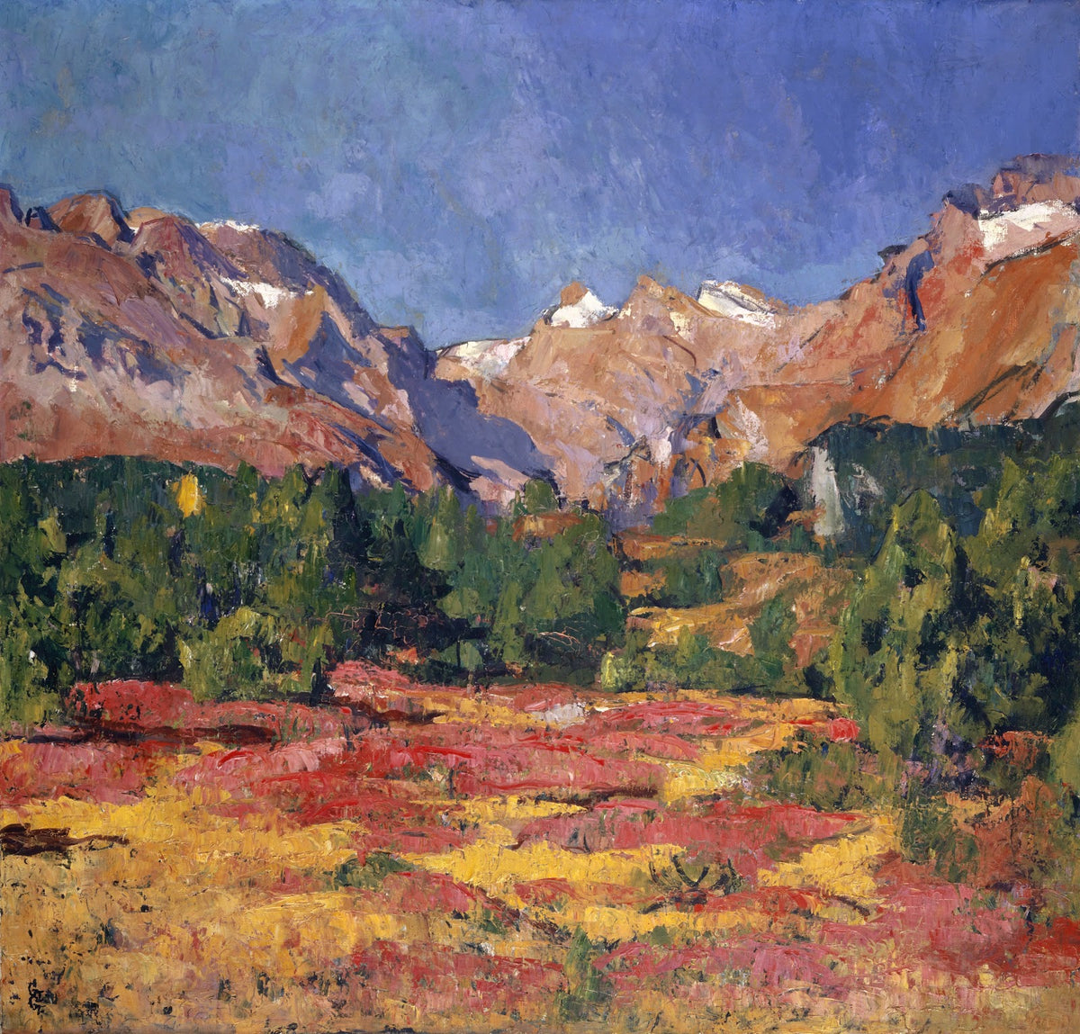 Autumn Landscape Maroz Valley With Piz Duan And Gletscherhorn 1927