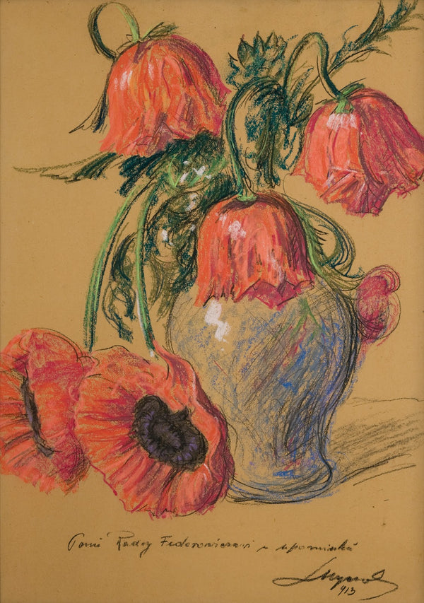 Poppies in a vase 1913