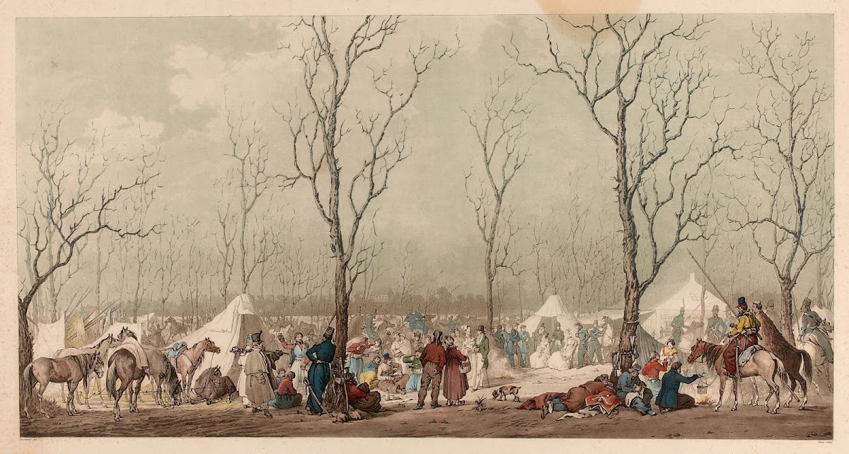 Bivouac aux Champs Elysées à Paris le 31 mars 1814