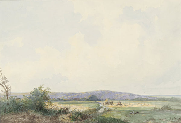 Landschap met weiden bij de duinen 1844