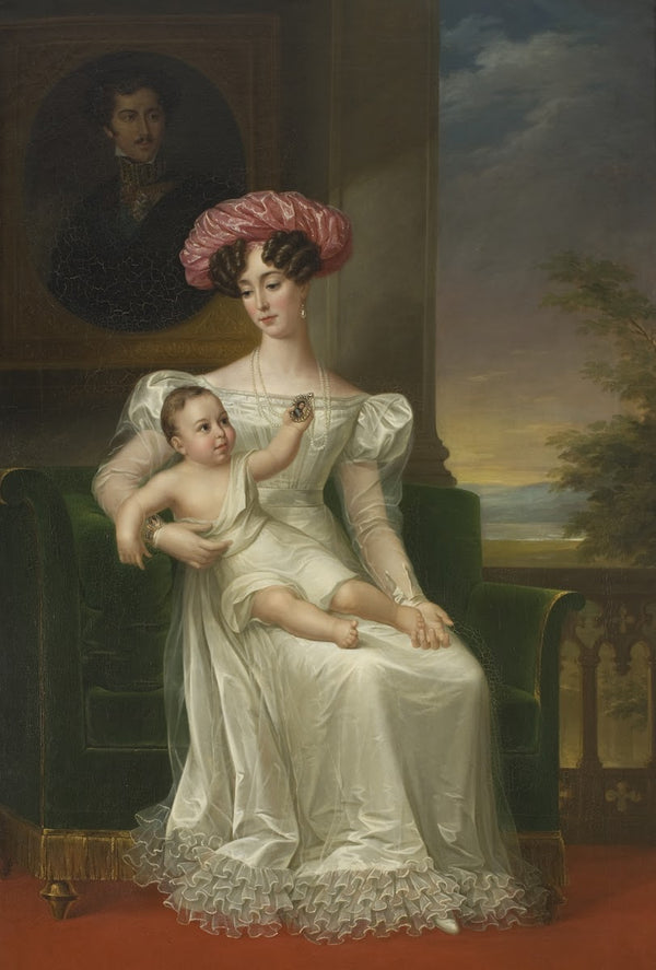 Josefina of Sweden and Norway with her eldest son 1826