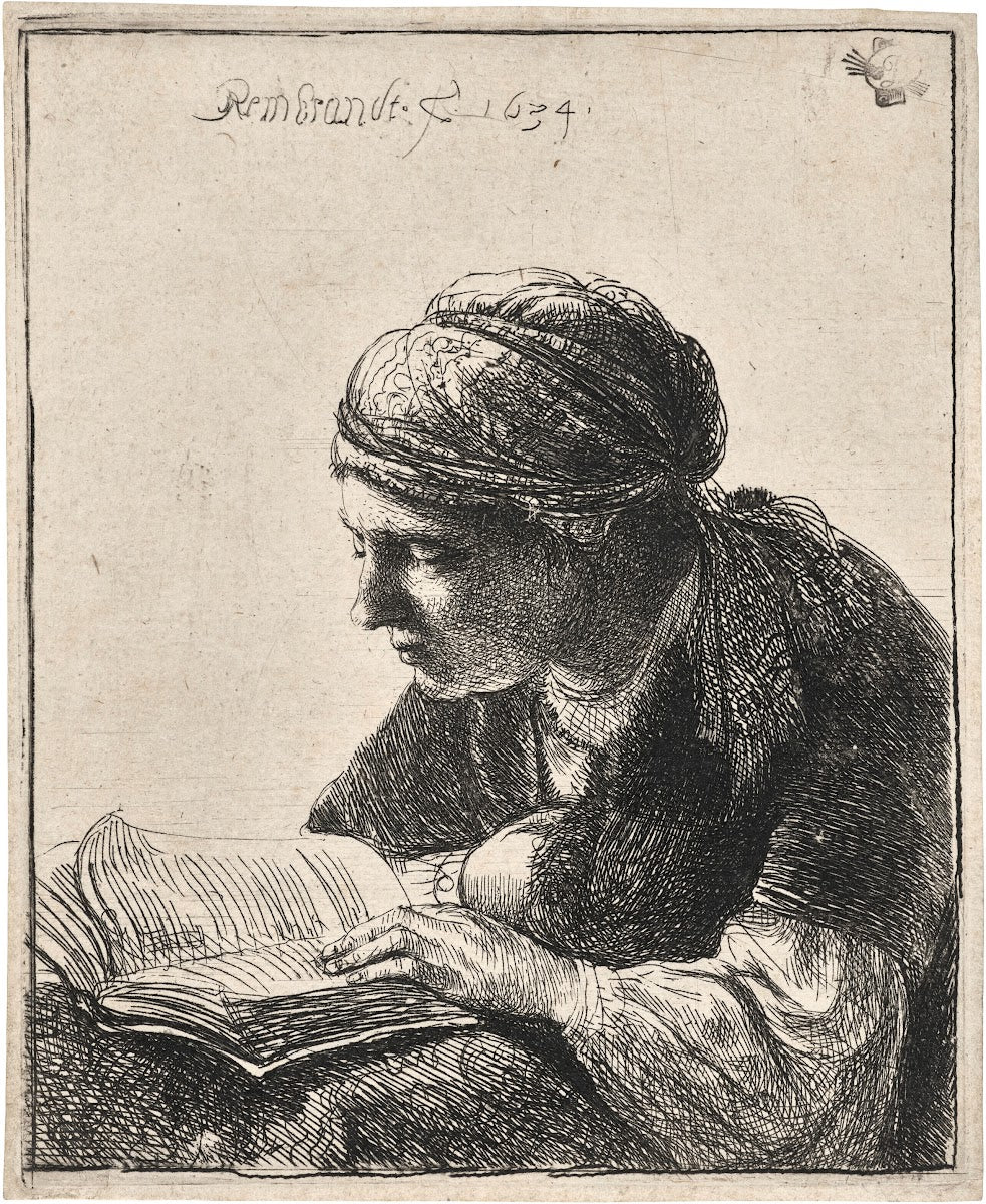 Woman reading 1634