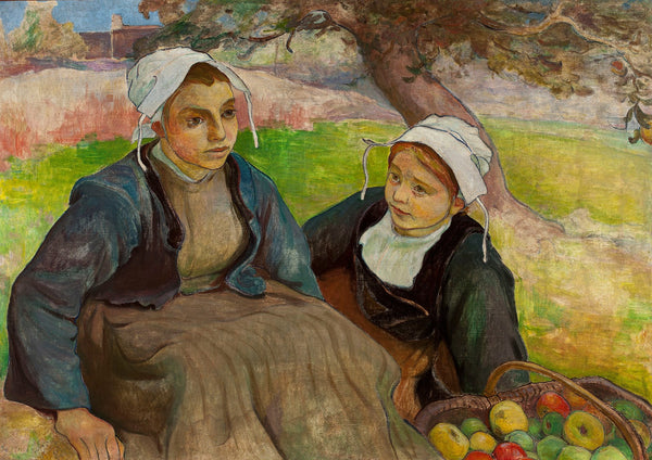 Two Breton women with a basket of apples 1897