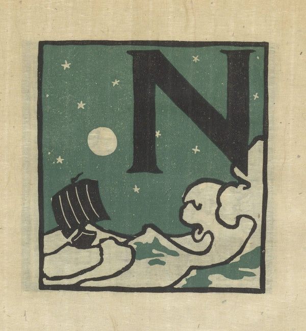 Letters designed and cut on linoleum blocks Pl14 1920