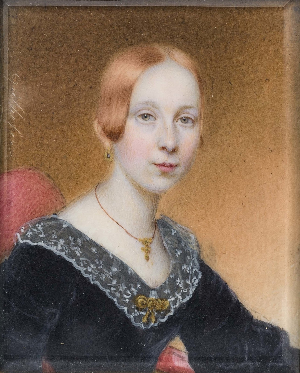 Portrait of a red haired lady circa 1843
