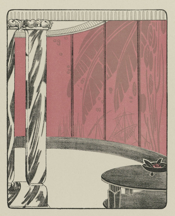 Salon de laque gris  rose 1921