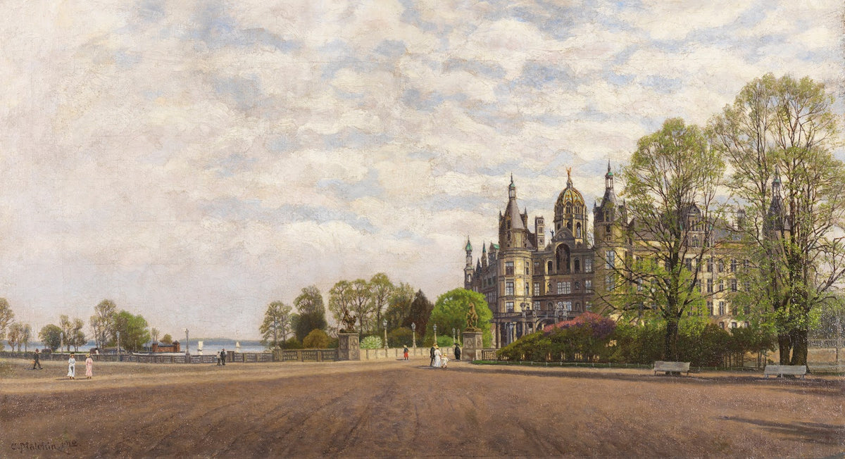 Blick auf Schloss Schwerin 1912