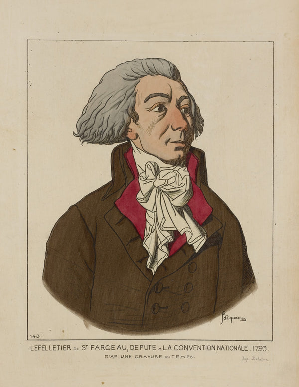 Lepilletier de St Farge au depute a la convention nationale 1793 Daprès une grav