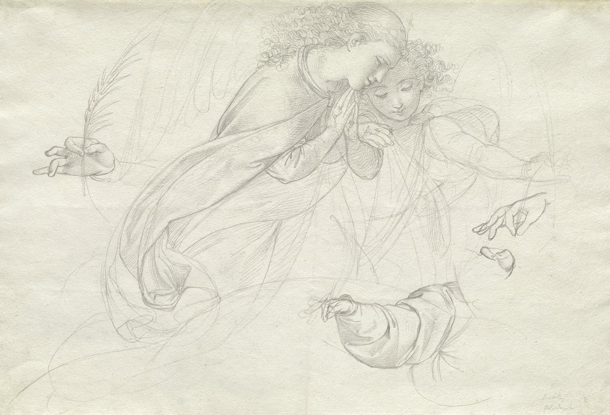 Two Grieving Angels verso 1821