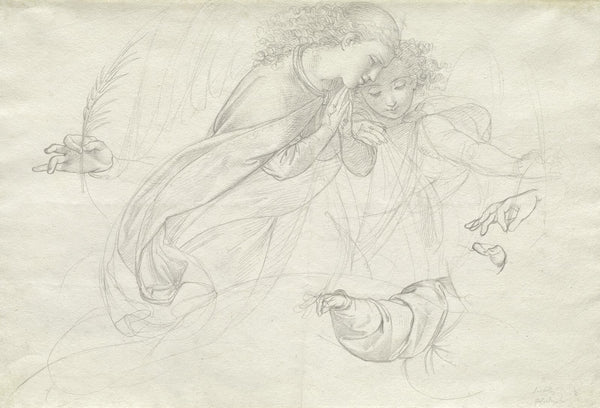 Two Grieving Angels verso 1821