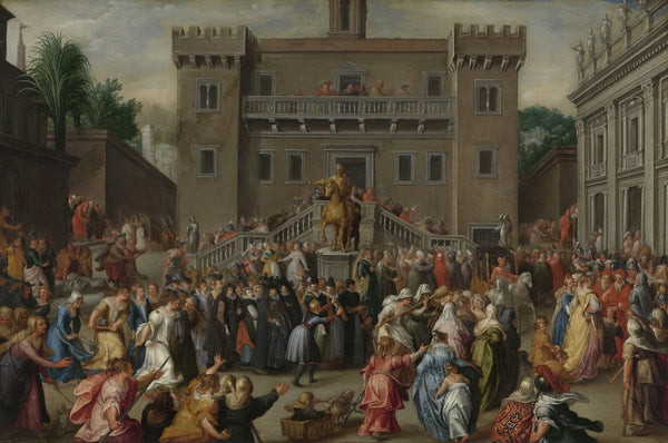 The Women of Rome Gathering at the Capitol c 1600   c 1602