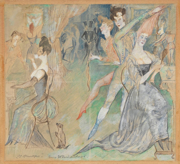 At Figaros at a hairdressers 1917