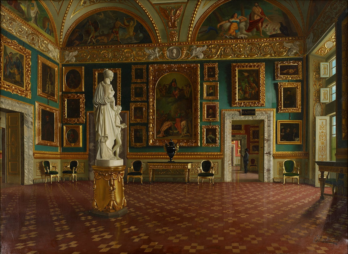 Sala dellIliade in the Pitti Palace Florence c 1870