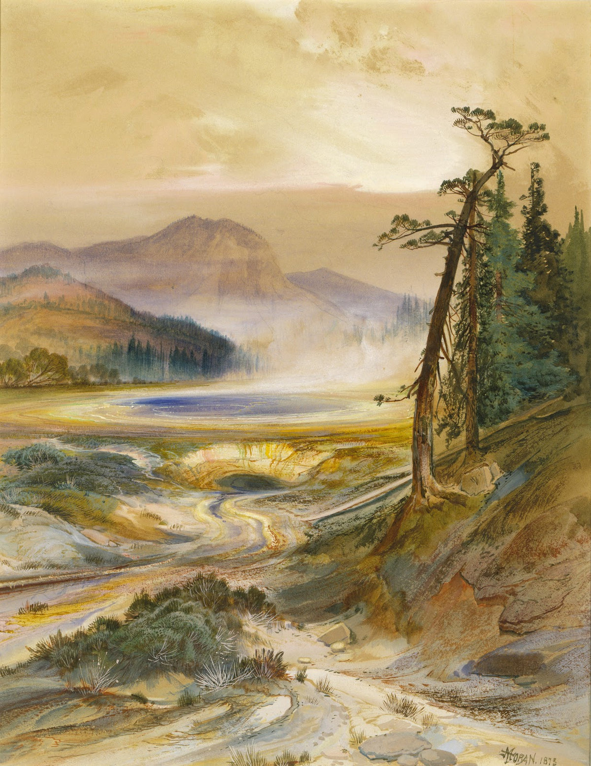 Excelsior Geyser Yellowstone Park 1873