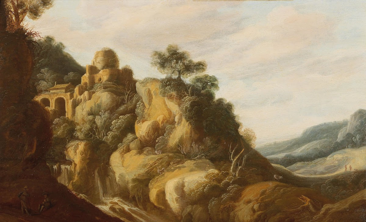 A southern landscape with ruins