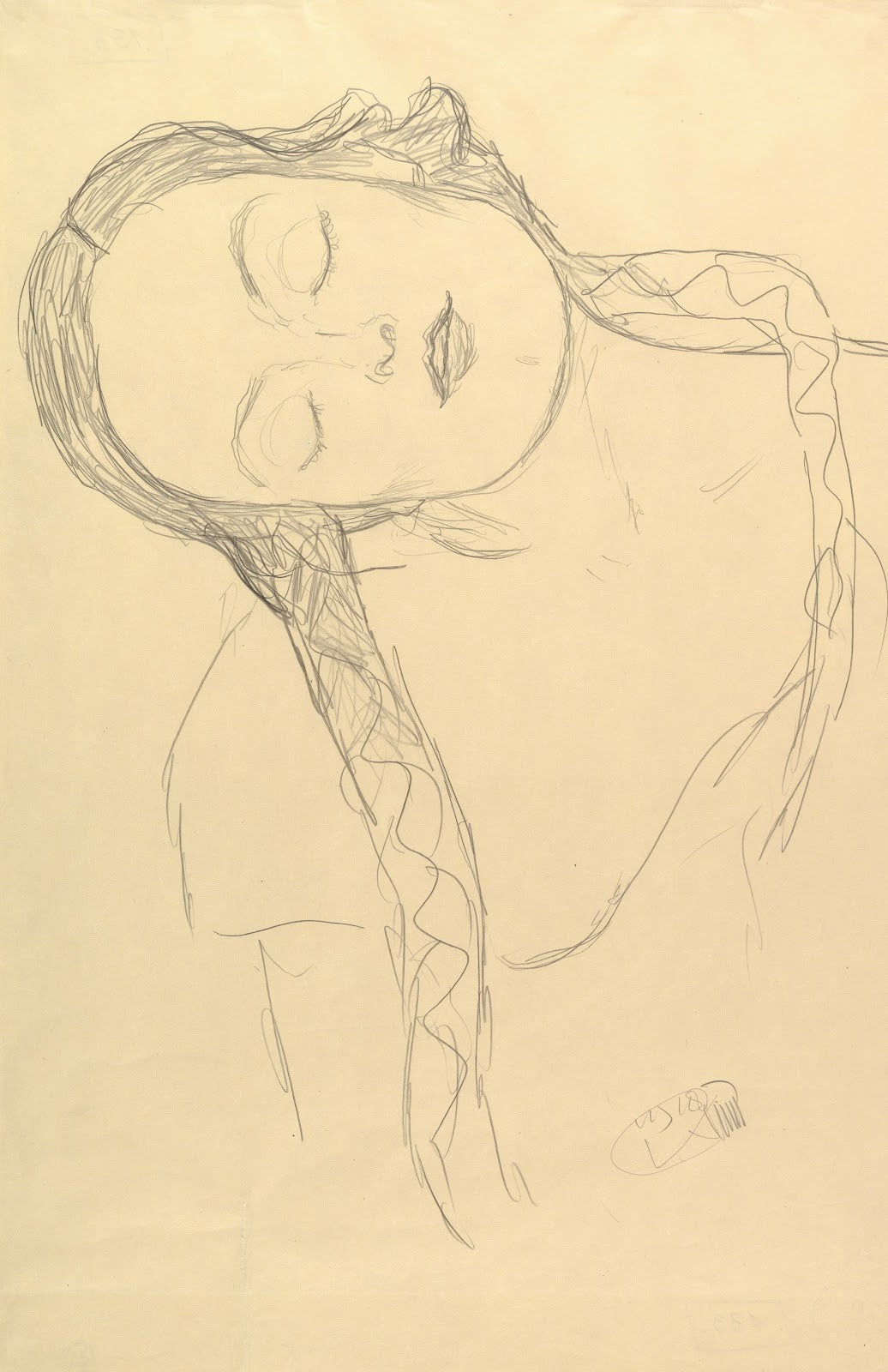 Half figure of a Young Woman 1918
