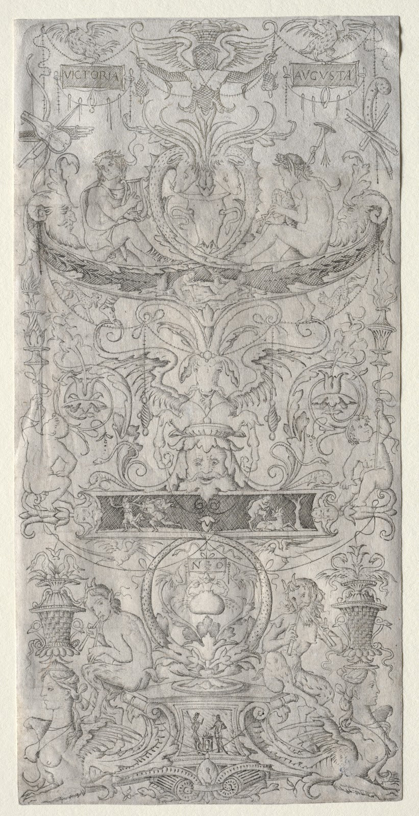 Panel of Ornament Inscribed Victoria Augusta c 1507
