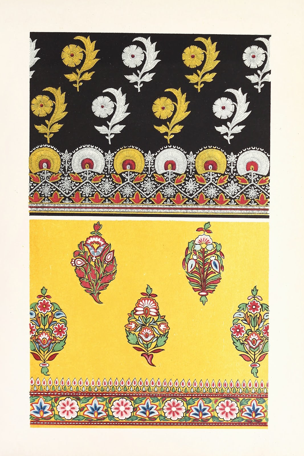 Indian Embroidered Satin Stuffs for Dresses 1858
