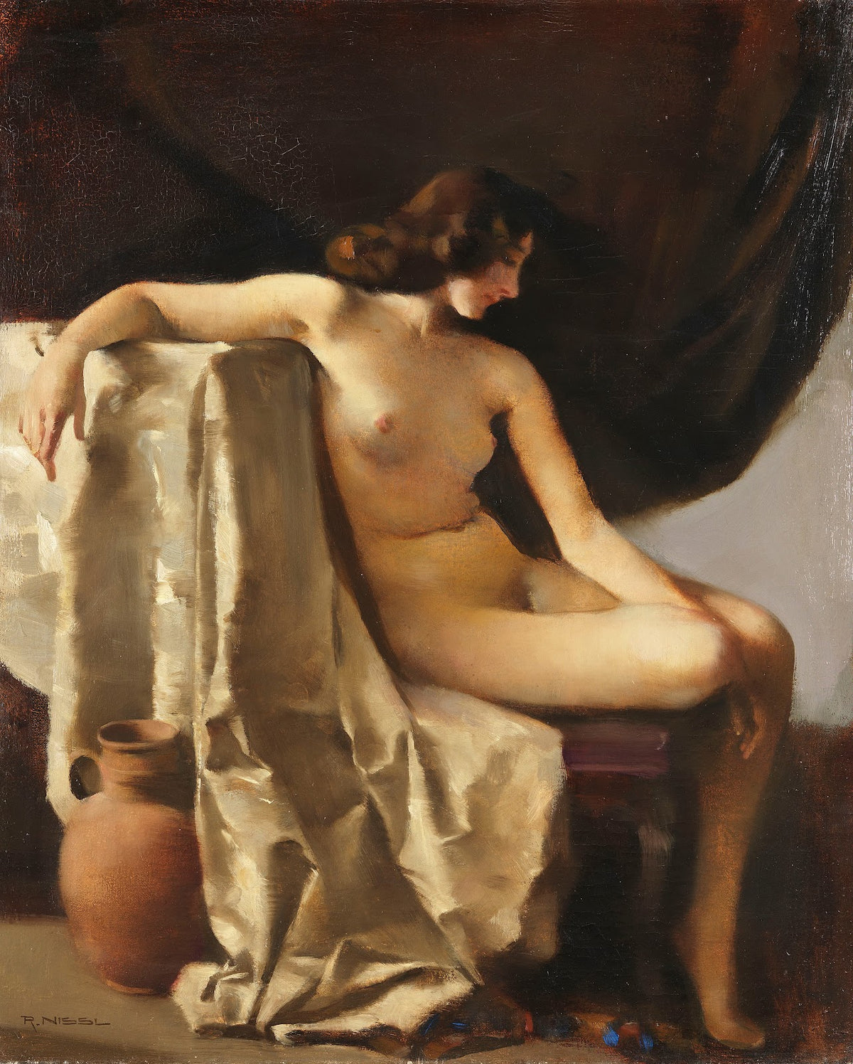 Seated female nude 1925 1930