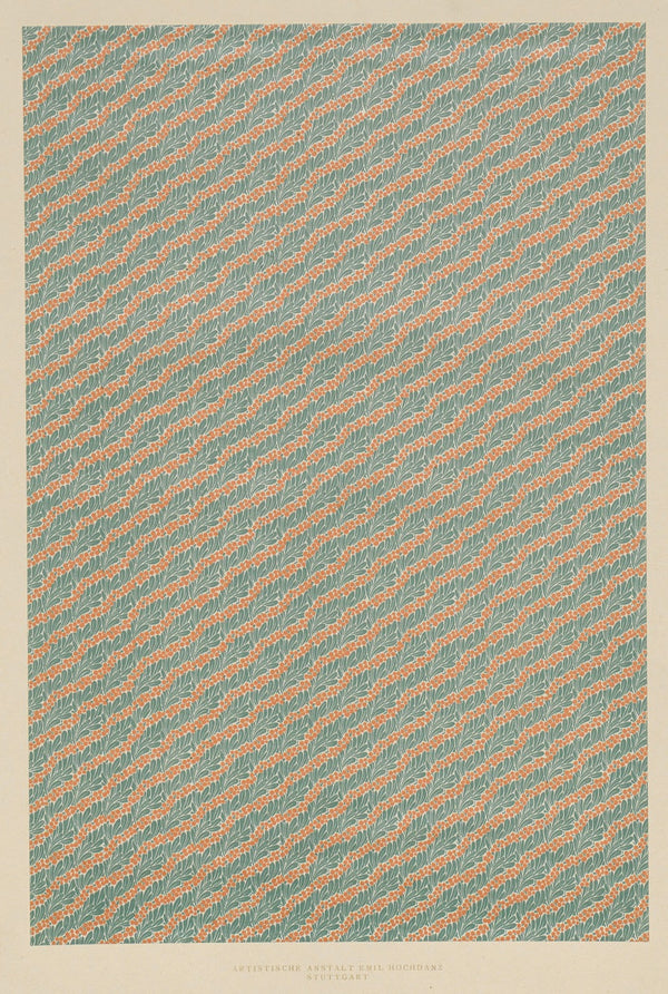 Lithografiertes Papier florales Flächenmuster 1885   1910