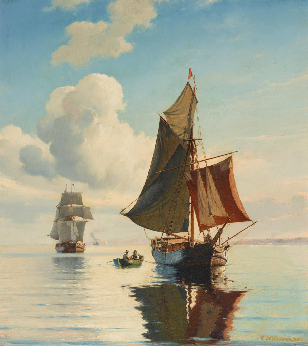 Segler auf ruhiger See 1888